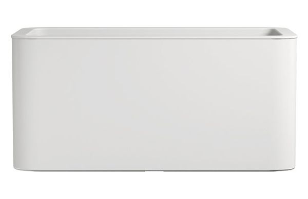 JARDINERA RECTANGULAR JIVE  40 X 80 CM BLANCA