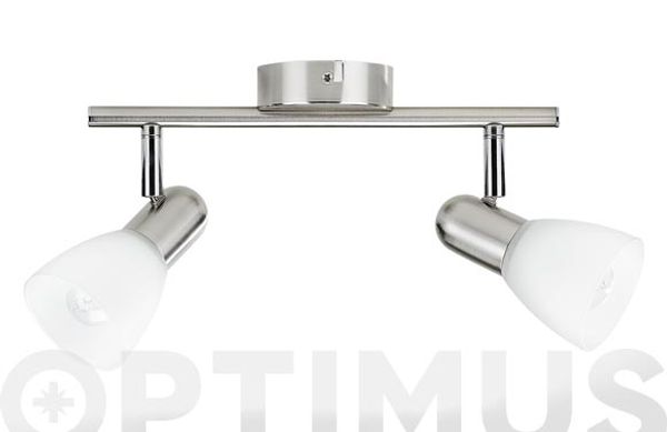 FOCO BURLAP E14 2 X 40 W MAX 2 FOCOS NIQUEL