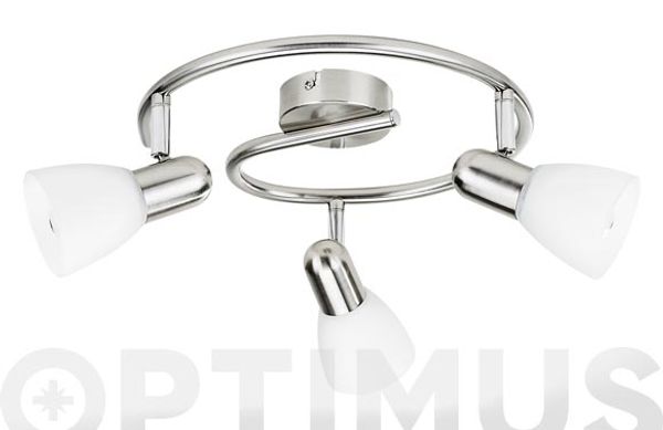 FOCO BURLAP E14 3 X 40 W MAX 3 FOCOS NIQUEL