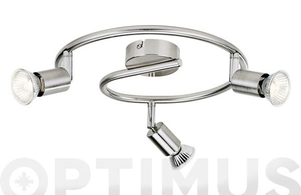 FOCO LIMBALI GU10 3 X 50 W MAX 3 FOCOS NIQUEL