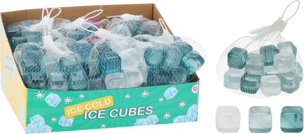 CUBITOS ACRILICOS SET 18UDS HIELO SURTIDO