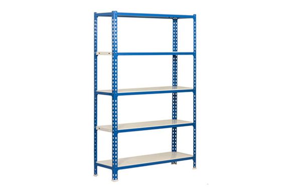 ESTANTERIA METAL GALVANIZADO 5 ESTANTES METAL SIN TORNILLOS 180 X 90 X 30 CM AZUL/BLANCO 180KG/EST