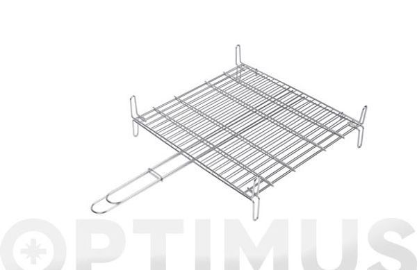 PARRILLA DOBLE INOX 18/8 50X50 CM