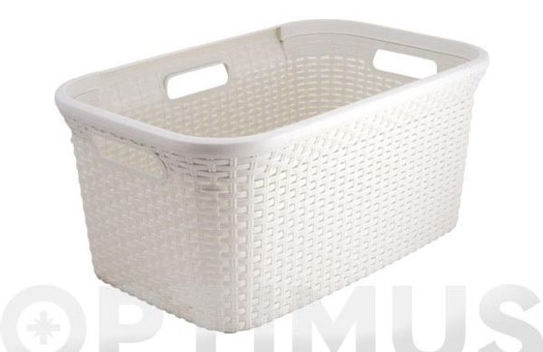 CESTA ROPA NATURAL STYLE 45L BLANCO