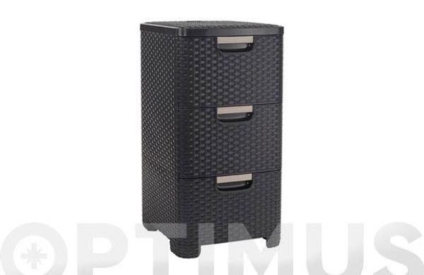 ORGANIZADOR NATURAL STYLE 3 CAJONES CHOCOLATE
