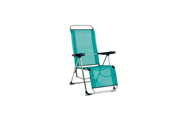 SILLON RELAX PLAYA MULTIPOSICION PATA CERRADA ALUMINIO FIBRELINE AZUL