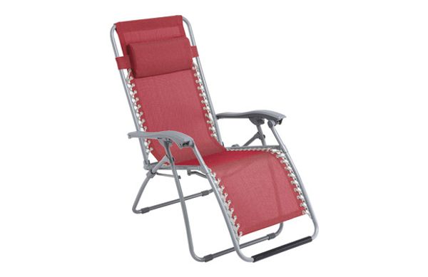 SILLON PLEGABLE RELAX CON COJIN ANATOMIC FIBRELINE ROJO