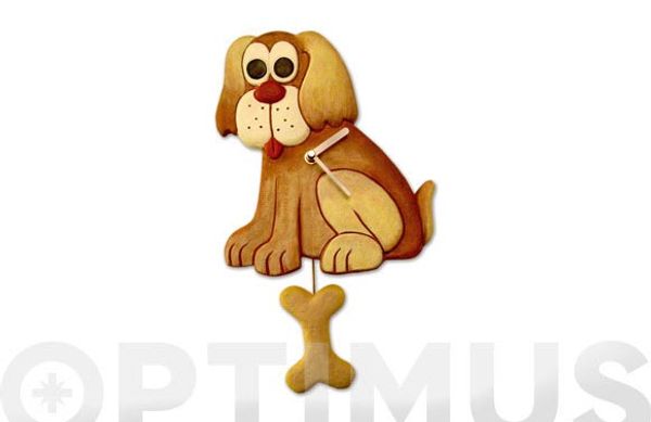 RELOJ COCINA RESINA CON PENDULO PERRO