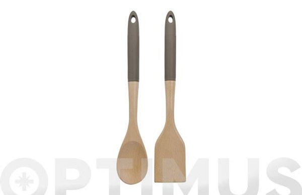 CUBIERTOS ENSALADA SET 2U MADERA-33,5X6