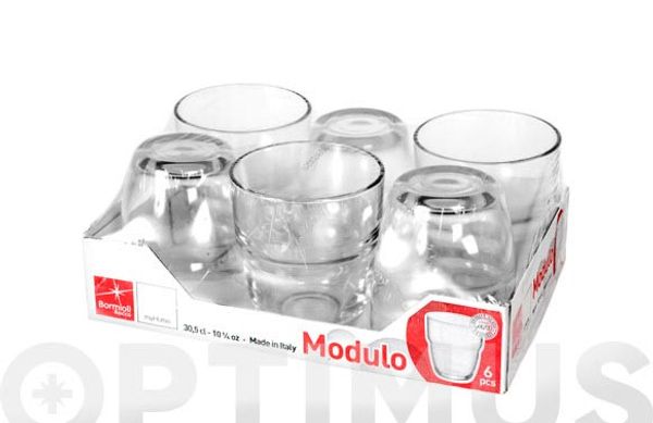 VASO AGUA MODULO APILABLE 6 UDS 30,5 CL