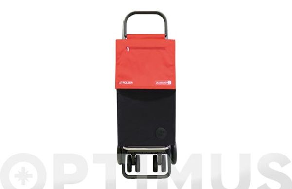 CARRO COMPRA 4 RUEDAS CHASIS REFORZADO SBELTA TWEED 4.2 NEGRO ROJO