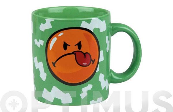 MUG CERAMICA SMILEY 330 ML GRUMP-VERDE