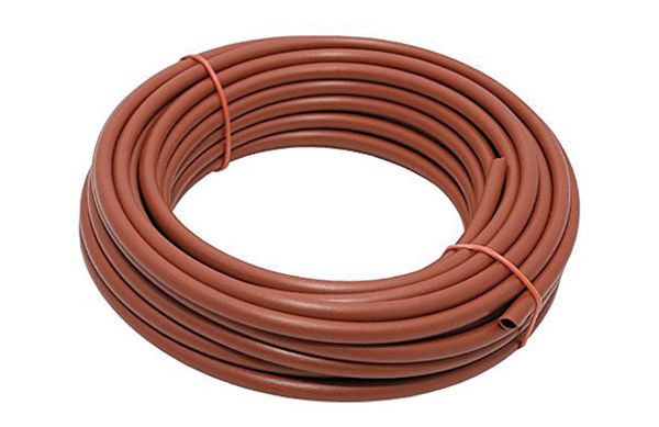 TUBERIA MARRON CON GOTEROS TURBULENTOS CADA 33 CM Ø 16 MM 25 M