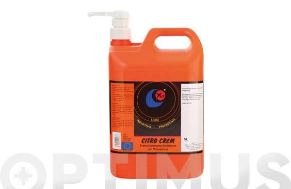 JABON MANOS CON ABRASIVO NATURAL 5 L CON DOSIFICADOR