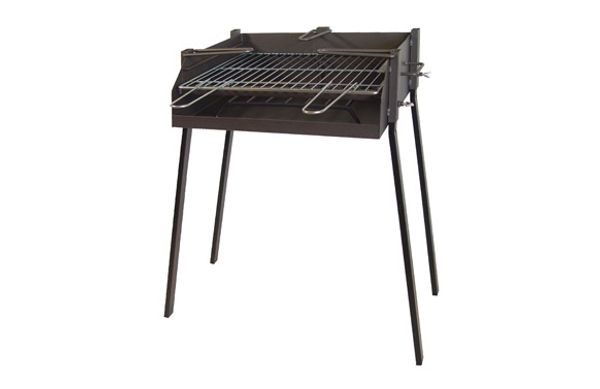 BARBACOA CARBON-LEÑA RECTANGULAR SOPORTE PAELLERO 60 X 40 X 75 CM