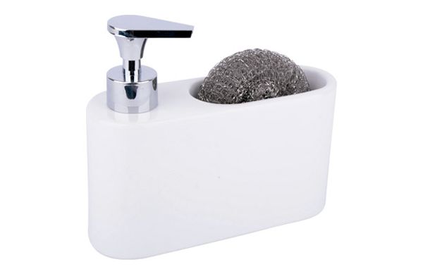 DOSIFICADOR JABON CERAMICA BLANCO