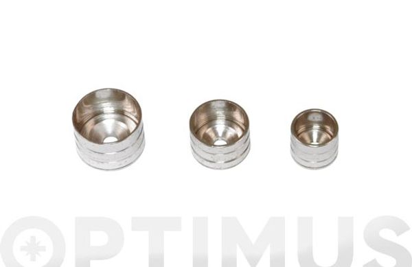 SOPORTE TUBO ARMARIO LATERAL MODELO 15 Ø 19 X 15 MM LATON NIQUELADO 2 UDS