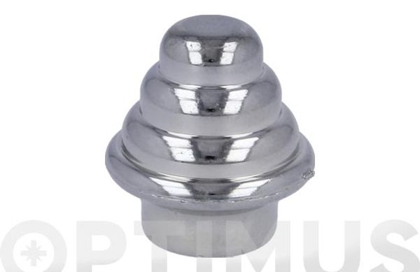 TERMINAL TUBO CORTINA PIÑA MODELO 41 Ø 25 X 26,5 MM CROMADO 2 UDS