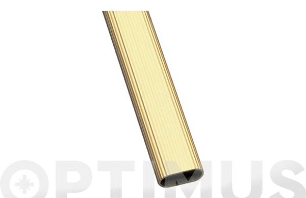 TUBO ARMARIO OVALADO ALUMINIO MODELO 1 30 X 15 X 1,4 MM X 2 M ORO