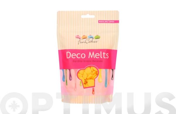 DECO MELT DERRETIBLE SABOR CHOCOLATE 250 GR AMARILLO