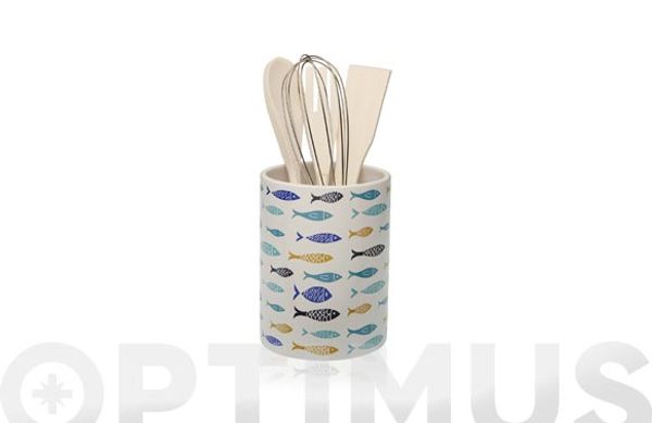 PORTAUTENSILIOS PORCELANA 10,5 X 14 CM