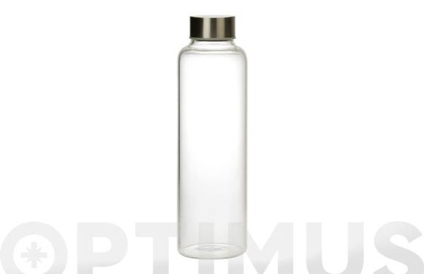 BOTELLA VIDRIO TAPON INOX 500 ML