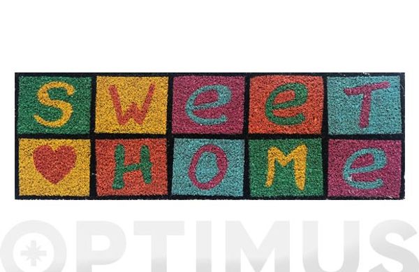 FELPUDO COCO ESTAMPADO SWEET HOME 25 X 75 CM