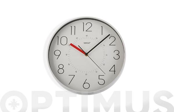 RELOJ PARED REDONDO Ø31,5 CM - BLANCO