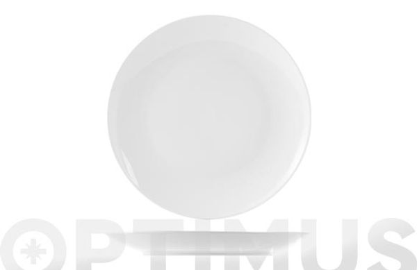 PLATO PORCELANA SWEDEN COUPE BLANCO LLANO - 27 CM