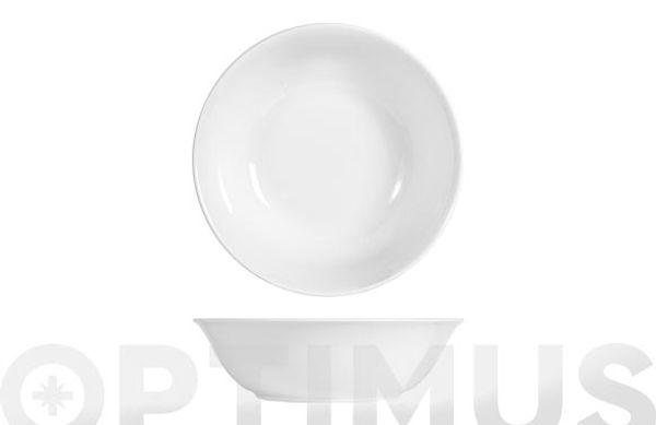 ENSALADERA PORCELANA GRABADO BLANCO 23 CM