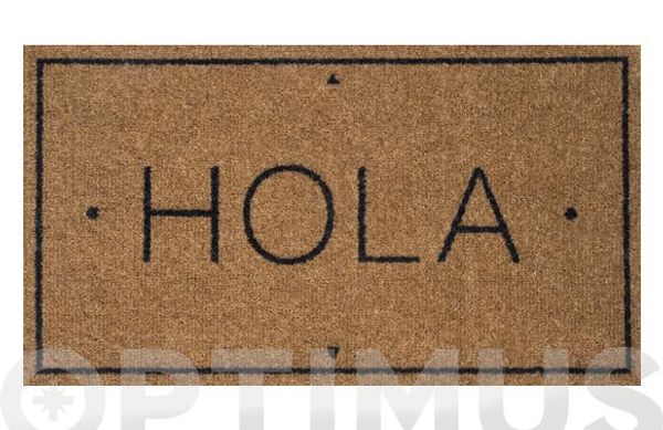FELPUDO COCO ESTAMPADO 70 X 40 CM HOLA