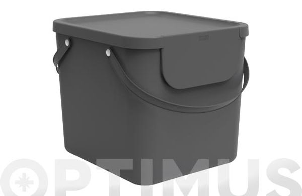 CUBO RECICLAJE APILABLE ALBULA 40 L - GRIS