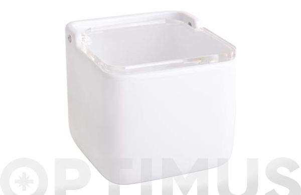 SALERO CERAMICA TAPA ACRILICA BLANCO