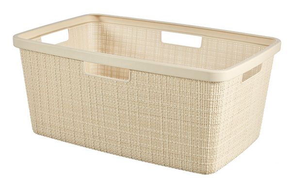 CESTA JUTE 46L BLANCO ROTO 59X39X25 CM