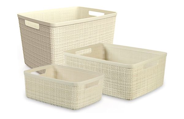 CESTA CUADRADA JUTE 17L BLANCO ROTO 28X28X27 CM