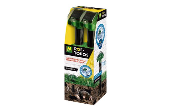 AHUYENTADOR SOLAR PARA TOPOS 2 UDS RESISTENTE AL AGUA