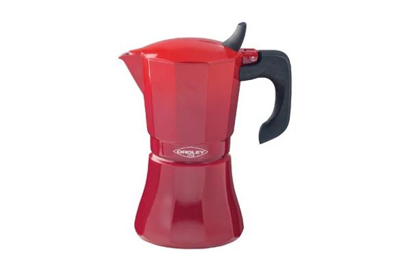 CAFETERA ALUMINIO INDUCCION PETRA ROJA 6 TAZAS