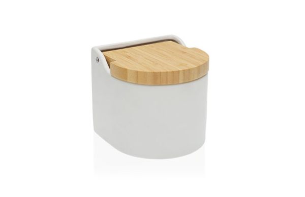 SALERO TAPA BAMBU BLANCO