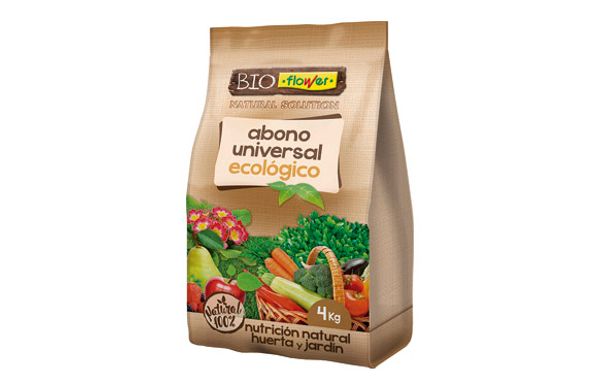 ABONO UNIVERSAL ECOLOGICO BIOFLOWER 4 KG