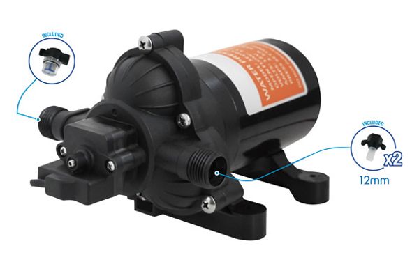 BOMBA DE PRESIÓN AGUAS LIMPIAS 12V 700 L/H