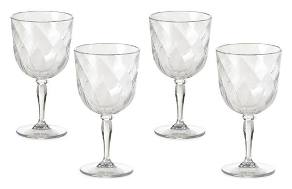 COPA AGUA ACRILICA DIAMOND 4 UDS TRANSPARENTE