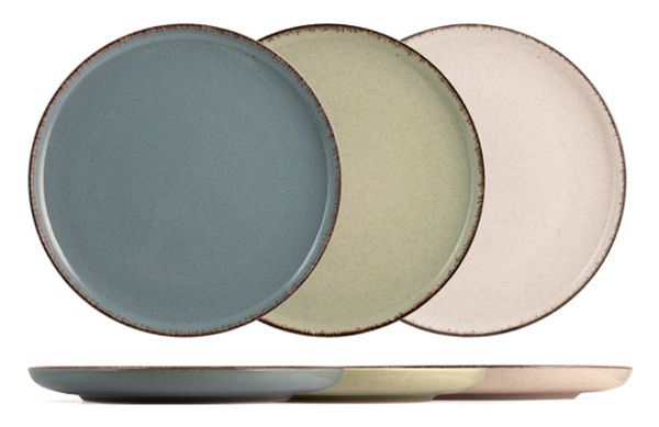 PLATO PORCELANA PEARL VERDE LLANO - 27 CM