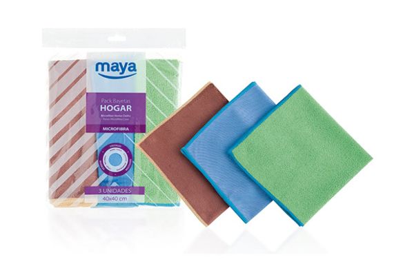 BAYETA HOGAR MICROFIBRA 3 UDS 40X40 CM