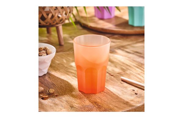 VASO CRISTAL SUMMER COLOR 40 CL NARANJA