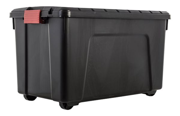 CAJA EXPLORER BOX NEGRO CON ASA Y RUEDAS 110 L