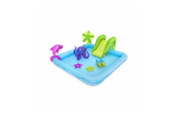 PISCINA ACUARIO CENTRO JUEGOS CON TOBOGAN 239 X 206 X 86 CM