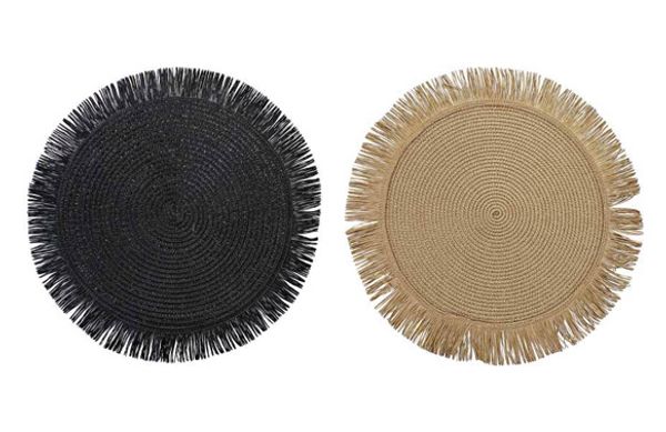 MANTEL INDIVIDUAL FIBRA SURTIDO Ø 40CM NATURAL/NEGRO