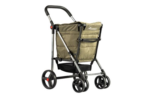 CARRO COMPRA 4 RUEDAS GIRATORIAS CESTA GRAN CAPACIDAD PLEGABLE BASKET POLAR 4B KAKI
