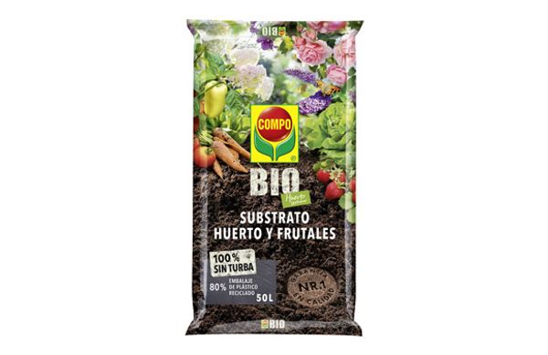 SUBSTRATO HUERTO URBANO Y FRUTALES BIO COMPO 50 L