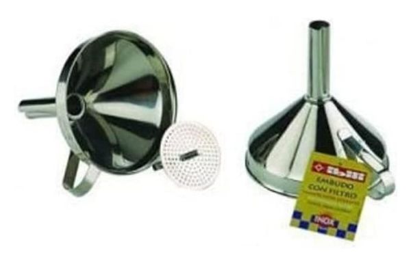 EMBUDO INOX CON FILTRO D.10CM
